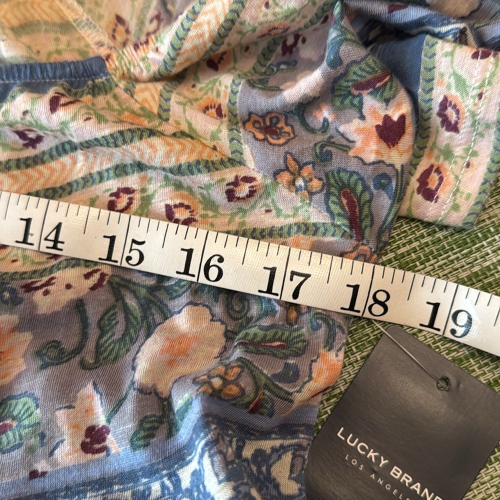 Lucky Brand Top, short sleeves, loose fitting layers. Medium,Cotton/Modal NWT - Picture 5 of 13